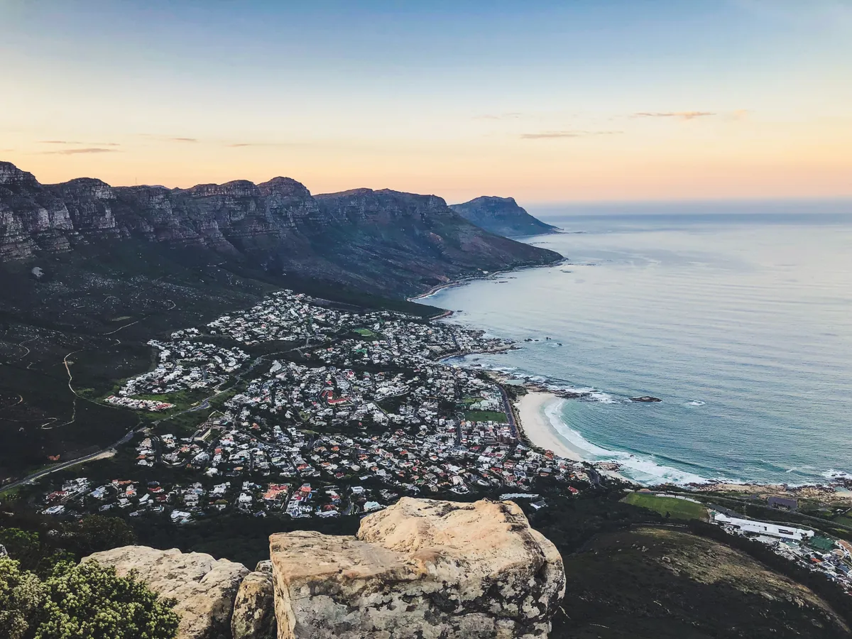 View across the Cape coastline and ocean